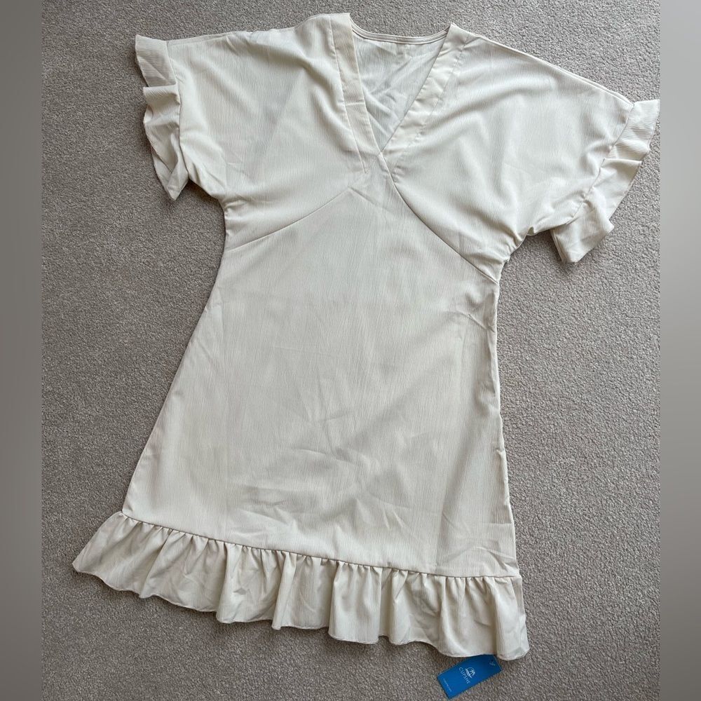 NWT CupShe Ivory Knee Length Dress Size Small